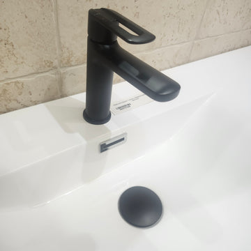 Rubi Mytro Single Hole Bathroom Vanity Faucet Floormodel Clearance as is Black Matte (H22) - 0