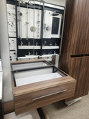 Vida Walnut 31" Makeup Desk and Vanity Mirror Combo Floormodel Clearance wallhung-1