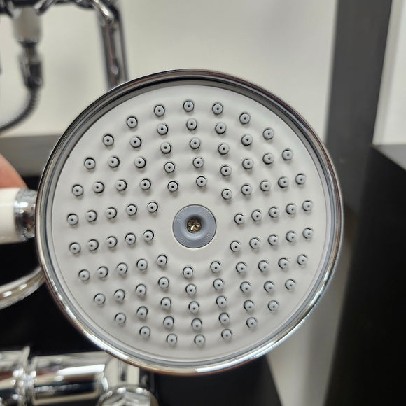 Hansgrohe Axor Series Tub Filler Faucet Montreux Cross Handles Chrome Floormodel Clearance as is Includes Hand Held Shower Head