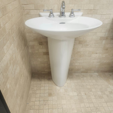 Two piece Pedestal Combo White Floormodel Clearance As Is (H15)