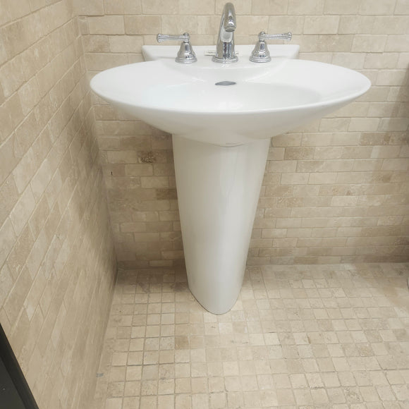 Two piece Pedestal Combo White Floormodel Clearance As Is (H15)