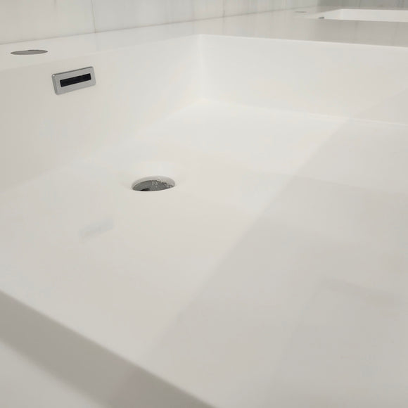 Vida Deco York 71 x 21 Vanity and Aura Countertop Sink Combo No handles Floormount Clearance as is L1