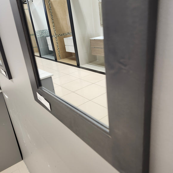 CB 20 x 32 Grey Vanity Mirror Sold as is Floormodel Clearance Isle next to G