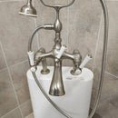 Bathtub Tub Filler Brushed Nickle with hand held shower head Floor model as is no valve included M8-3