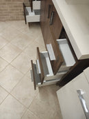 60" Aura Rosewood Art Vanity with Double Countertop Combo (as is)-5