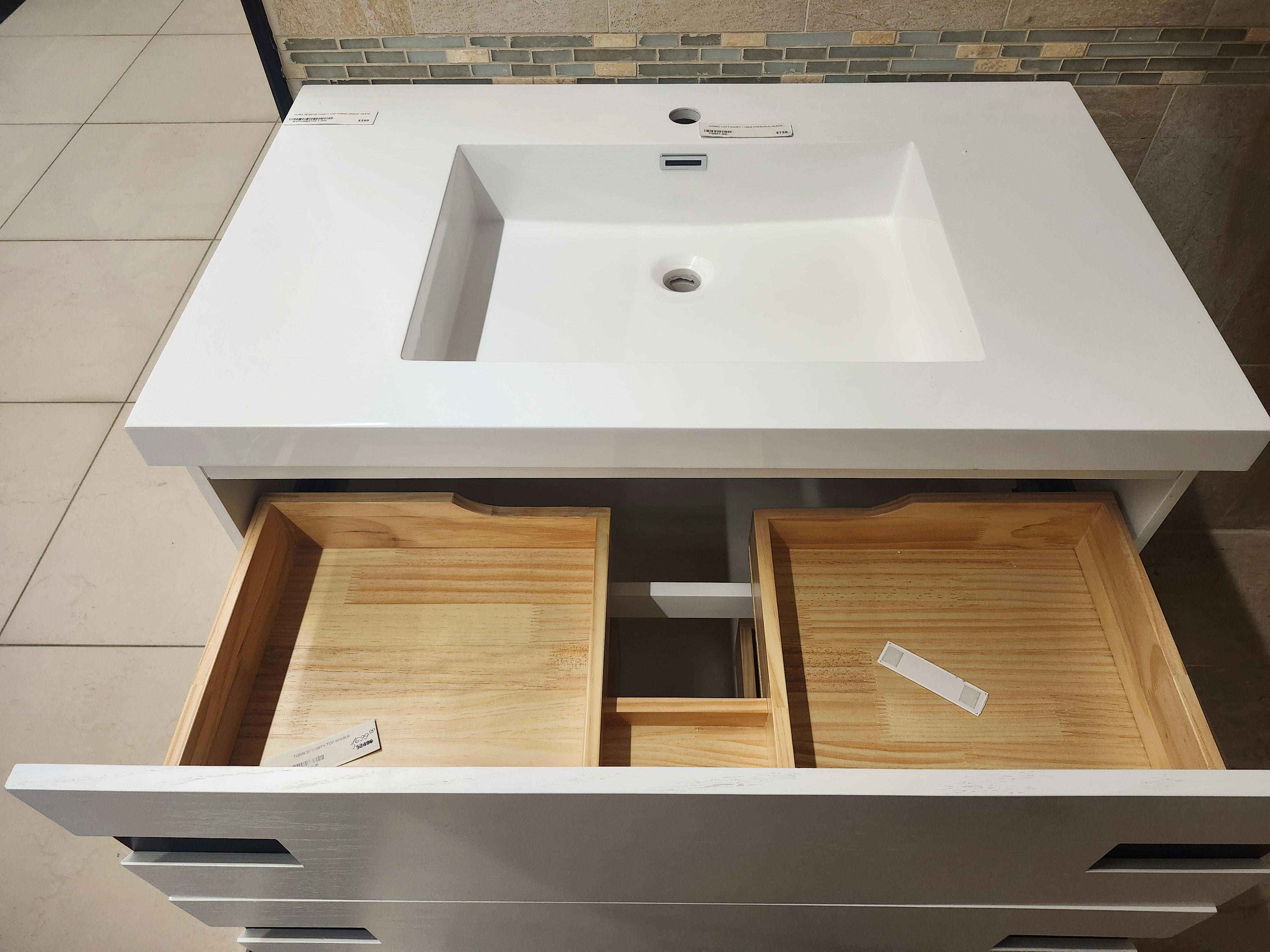 36" Aura Vanity with Countertop Combo (as is)