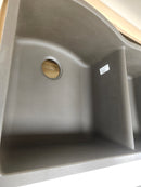 BLANCO Diamond SILGRANIT 32-in 60/40 Double Bowl Undermount Kitchen Sink - Volcano Grey Floormodel as is 400585-6