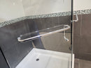 D&M Neo Angle Shower Door and Shower Base Combo (as is) k2-3
