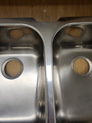 Blanco Kitchen Sink 21 x 18 undermount 8 inch dual bowls Niagara 400751 Stainless Steel Floormodel Clearance as is-4