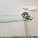 Rubinet H2O 21 Inch Glass Shelf Bathroom Accessory Floormodel As is Clearance Chrome (H19)-3