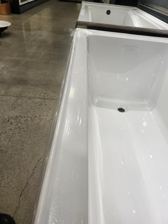 Aura Alcove Tub with Skirt Floormodel Clearance with Skirt Left Hand Drin As is 60 x 32 forma