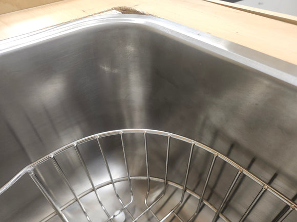 Franke NCX120-29 Sink - Undermount Double Concerto Creased Bottom SS Kitchen Sink Floormodel Clearance as is
