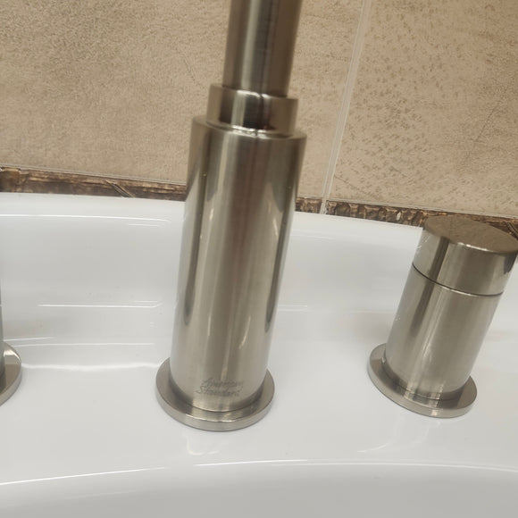 American Standard 8cc Bathroom Faucet with Handles Brushed Nickel Floormodel Clearance as is (H9)
