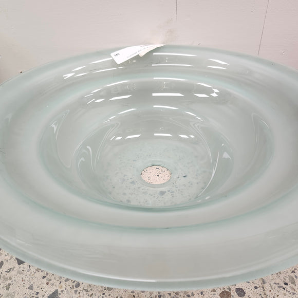 Tempered Glass Vessel Bathroom Sink clear Floormodel Clearance