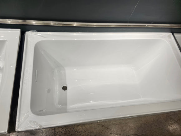 Aura Alcove Tub with Skirt Floormodel Clearance with Skirt Left Hand Drin As is 60 x 32 forma