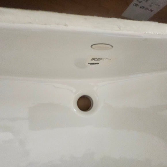 Kohler Ladena 21 x 14 Square Almond Undermount Bathroom Vanity Sink Floormodel k2215 Clearance As is M10