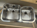 Blanco Supreme 512729 36 Inch Undermount Super Supreme 1 & 3/4 Bowl Stainless Steel Sink Floormodel Clearance as is-1