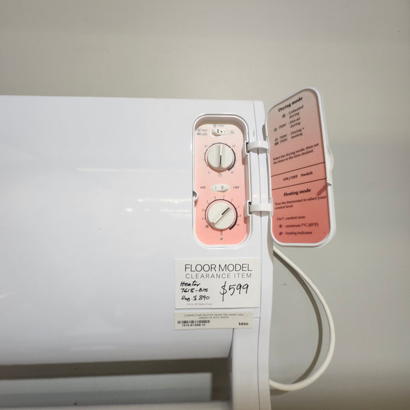 Convectair Heater 24 x 20 750/1000W 120V Jaxx White with Towel Warmer Floormodel as is i15