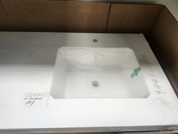 66 x 22 1/4 Double Sink Countertop for Bathroom Vanities White Floormodel Clearance As is - 0