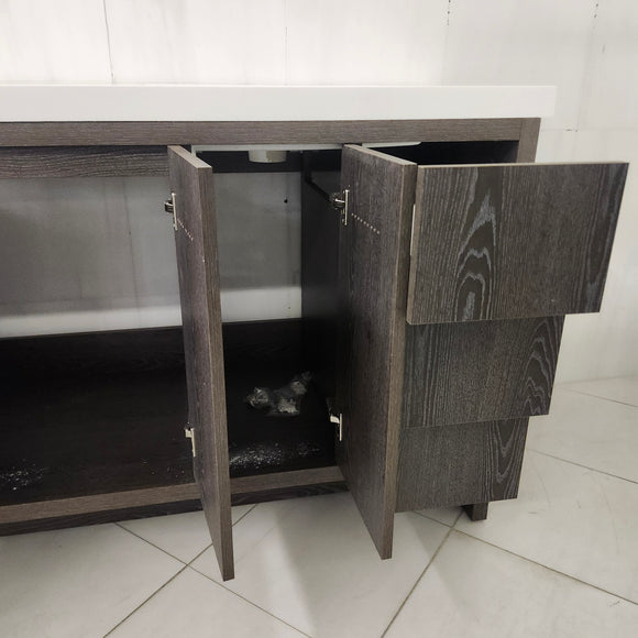 Vida Deco York 71 x 21 Vanity and Aura Countertop Sink Combo No handles Floormount Clearance as is L1