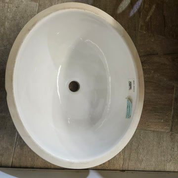 Undermount ~18 x ~16 Bathroom Vanity Sink No Overflow Floormodel as is m10 - 0
