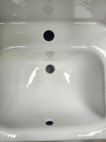 Kohler Vanity Countertop Sink 18 1/4 x 16 3/4 metal back splash single hole floormodel clearance - 0