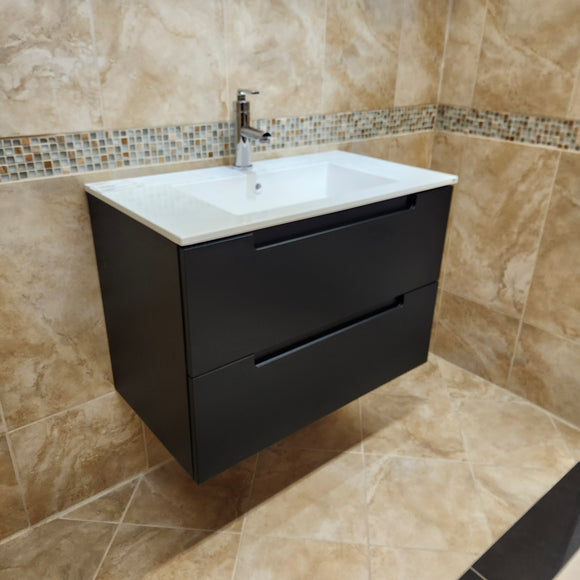 Ico 31 x 18 Coda Wallmount Vanity With Countertop Sink Combo Floormodel Clearance Sold As Is (H10)