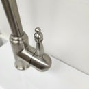 Brushed Nickel Kitchen GNeck Faucet with extending faucet head Floormodel Clearance as is-11