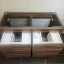 Aura Plato Rosewood Vanity Base Only Double Counntertop  Floormodel as is Clearance-15