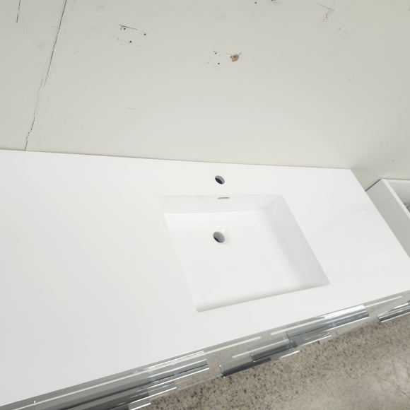 Vida 60 Inch Bathroom Vanity and Urban Sink Top Floormodel Clearance sold as is (212)