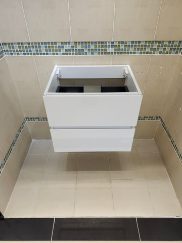 23" Moda White Wall Vanity (as is) g5