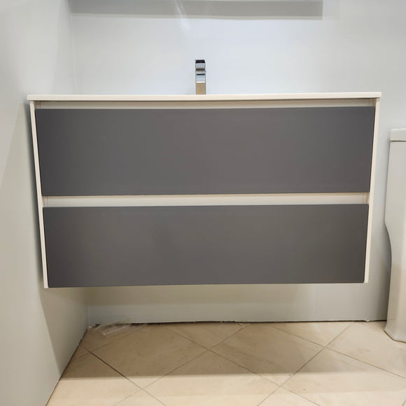 Rubi Aria 35 x 18 Vanity, Countertop Sink and LED Mirror Combo Floormodel Clearance Sold as Is