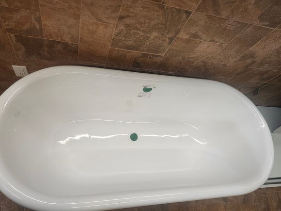Clawfoot 67x30 Dual Freestanding Bathtub floormodel clearance as is m3
