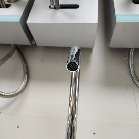 Single Hole Bathroom Faucet with Lever Handle Floormodel As Is