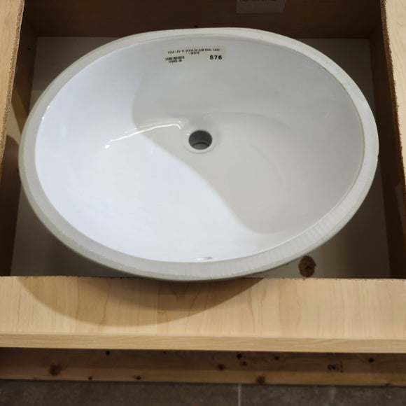 Vida Sage Oval 17.3 x 14.5 Bathroom Undermount Sink Floormodel as is M10