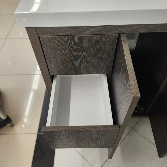 Vida Deco York 71 x 21 Vanity and Aura Countertop Sink Combo No handles Floormount Clearance as is L1