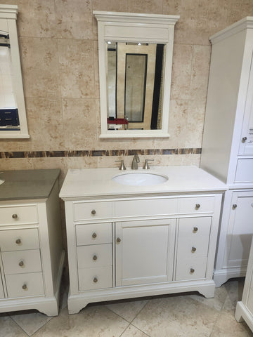 42" Fairmont Framingham Vanity and Countertop Combo with Mirror white k11