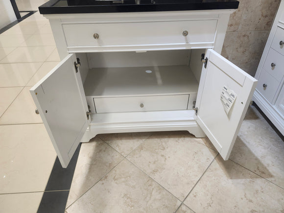 36" Fairmont Framinghm Vanity Base and Countertop Combo with Mirror (as is) k11