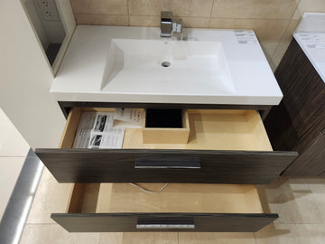 36" Vanico Duo Vanity & Countertop Combo with Matching Linen (as is) l11 - 0