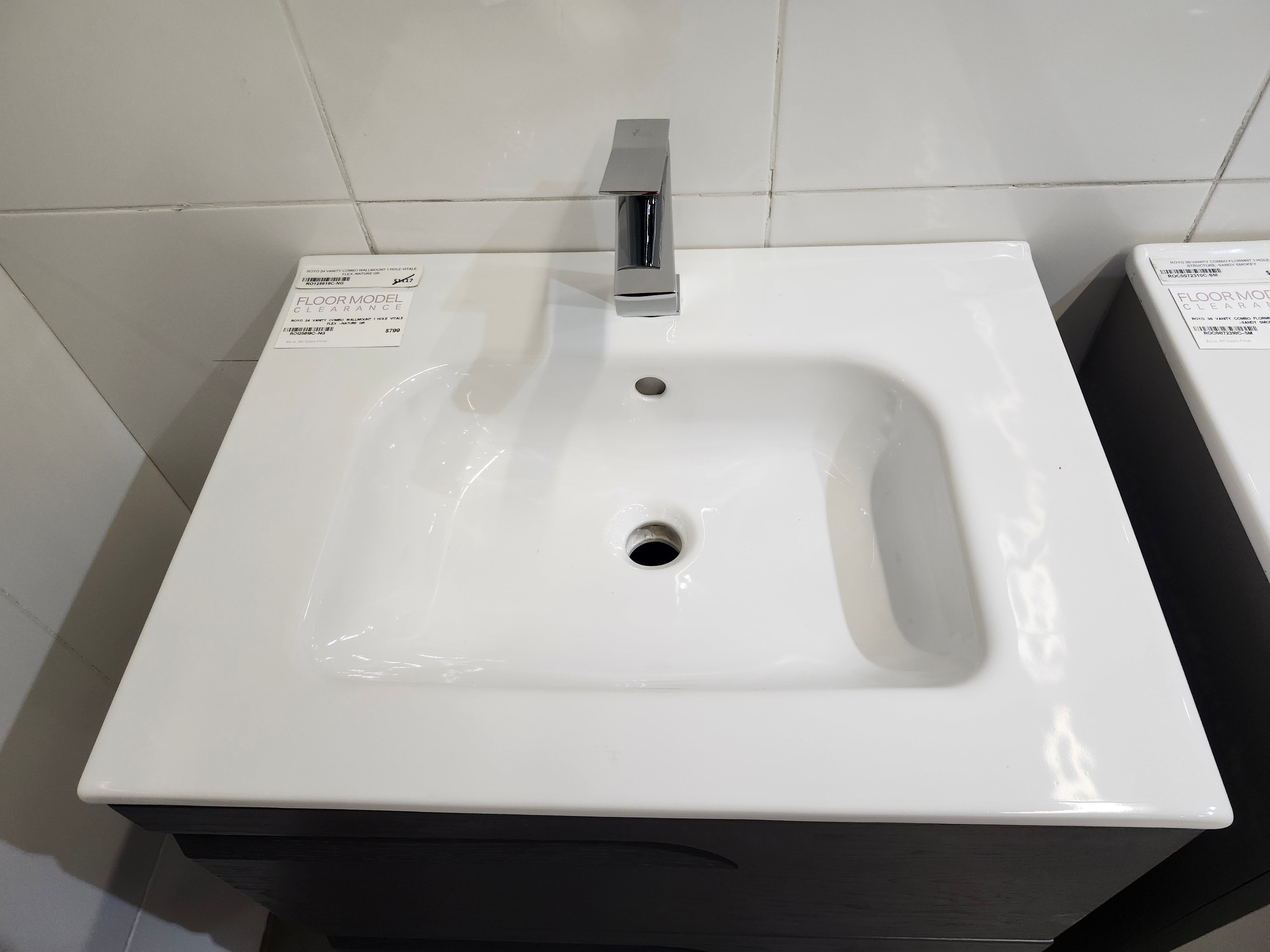 24" Royo Vitale Flex Vanity & Countertop Combo (as is)