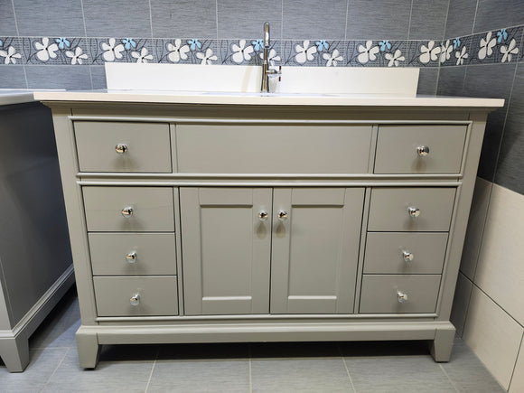 Vida 48" Riverfield Vanity and Countertop Combo Light Grey (as is)