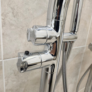 Victoria & Albert Roman Deck Faucet Floormount Thermostatic Tub Filler TU14 Floormodel clearance as is m8 - 0