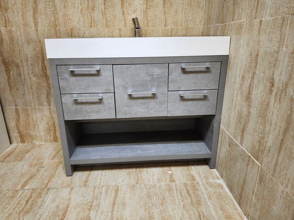 Vero Aura Vanity 39 x 18 Base and Countertop Combo 42
