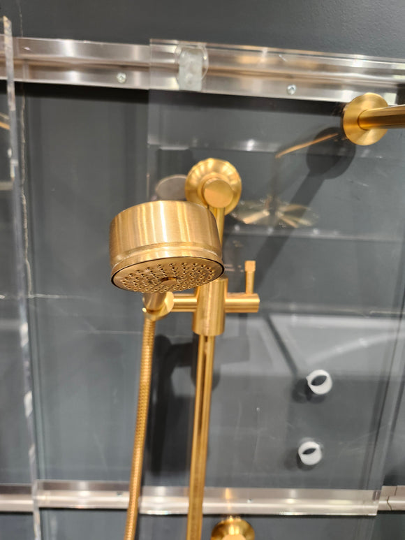 House of Rohl Gold Shower Accessories Floormodel Clearance as is rough in not included