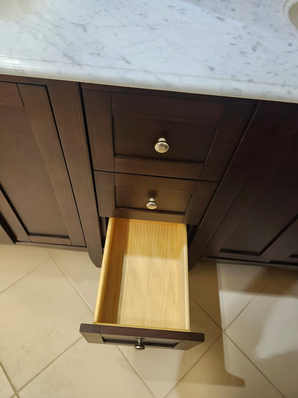 60" Fairmont Vanity & Countertop Combo with Medicine Cabinets and Faucets (as is)