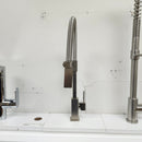 Franke Gneck Kitchen Faucet Floormount clearance Sold As Is Brush Nickel-3