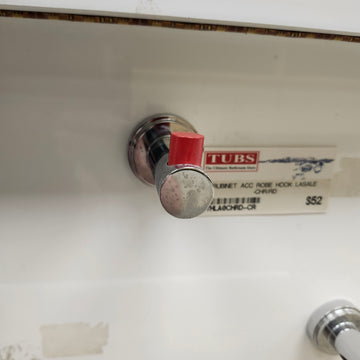 Rubinet Lasale Robe Hook Floormodel Sold As Is Chrome Floormodel Clearance As is Red/Chrome - 0