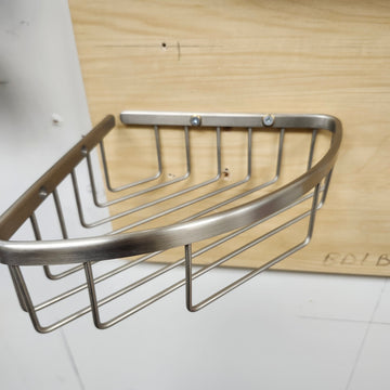 BDI Exposed Accessories Corner Shelf Brushed Nickel Floormodel As Is