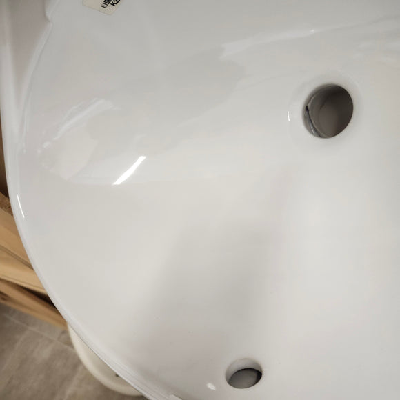 Kohler 19 x 17 Bathroom Sink Devonshire 1 Hole Predrilled Vanity Sink K2279-1 White Floormodel Clearance As Is m10