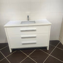 48" Aura Glossy White Plato Vanity with Countertop Combo (as is) J12-3